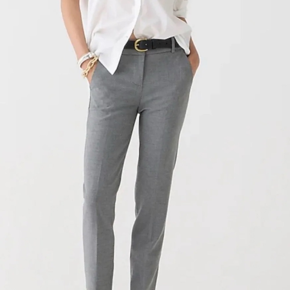 J. Crew Cameron Gray Straight Leg Pants